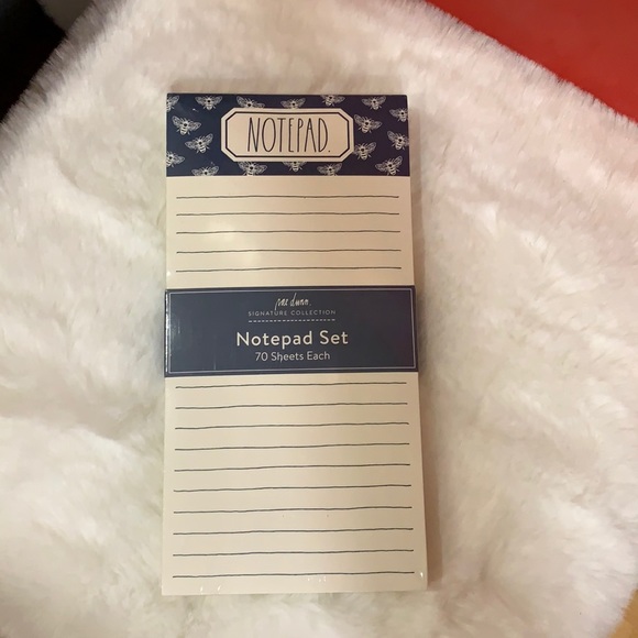 Rae Dunn Notepad Blue
